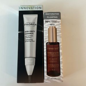 Laboratoires Filorga illuminating fluid and Reversa regenerative serum
